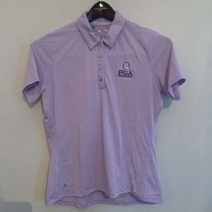 2017 PGA Championship Quail Hollow Adidas Polo Women's Size Medium - Purple Glow
